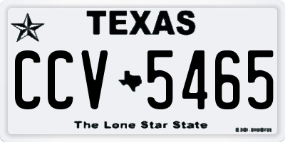 TX license plate CCV5465