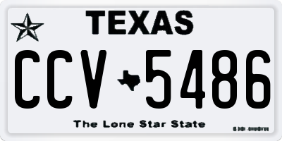 TX license plate CCV5486