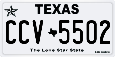 TX license plate CCV5502
