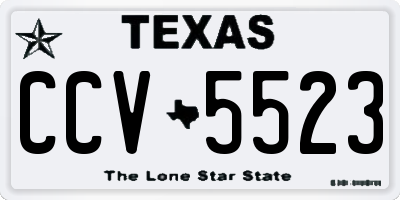 TX license plate CCV5523