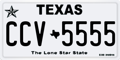 TX license plate CCV5555