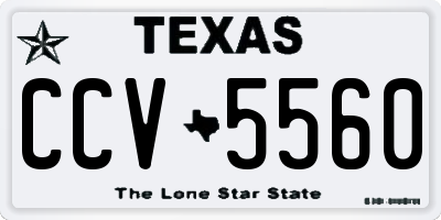 TX license plate CCV5560