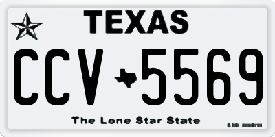 TX license plate CCV5569