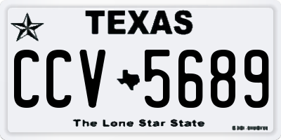 TX license plate CCV5689