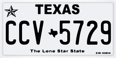 TX license plate CCV5729