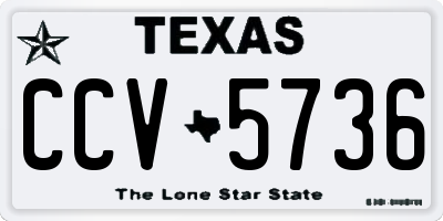 TX license plate CCV5736