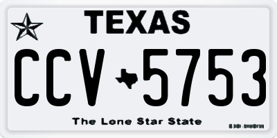 TX license plate CCV5753