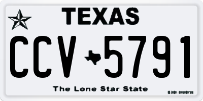 TX license plate CCV5791