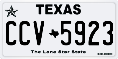 TX license plate CCV5923