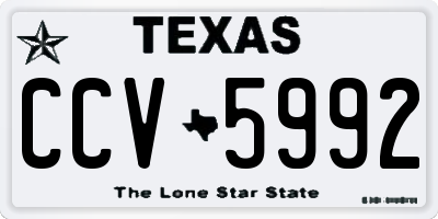 TX license plate CCV5992