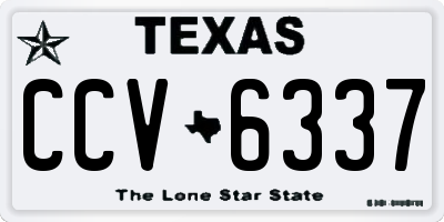 TX license plate CCV6337