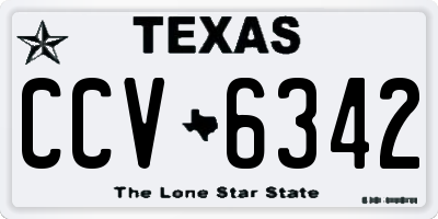 TX license plate CCV6342