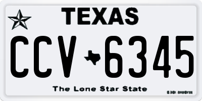 TX license plate CCV6345