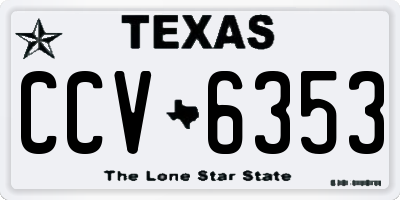 TX license plate CCV6353