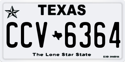 TX license plate CCV6364
