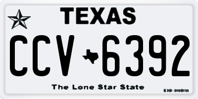 TX license plate CCV6392