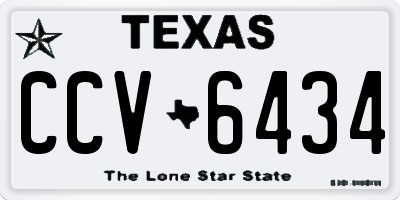 TX license plate CCV6434