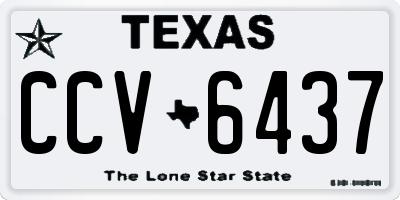 TX license plate CCV6437