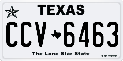 TX license plate CCV6463