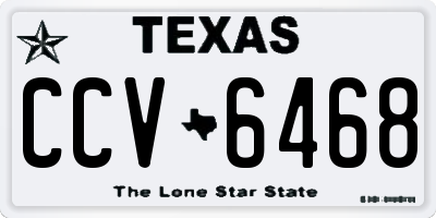 TX license plate CCV6468
