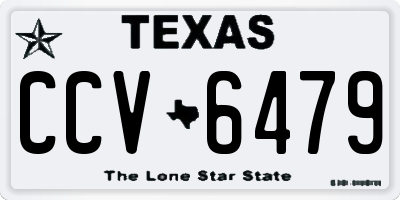 TX license plate CCV6479