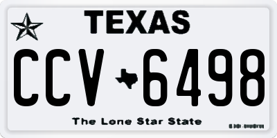 TX license plate CCV6498