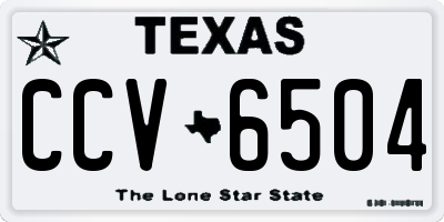 TX license plate CCV6504