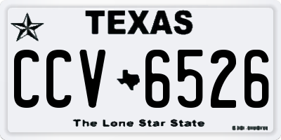 TX license plate CCV6526