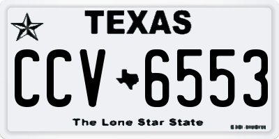 TX license plate CCV6553