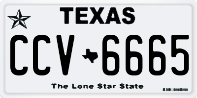 TX license plate CCV6665