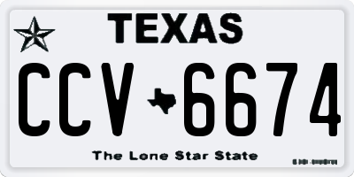 TX license plate CCV6674