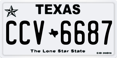 TX license plate CCV6687