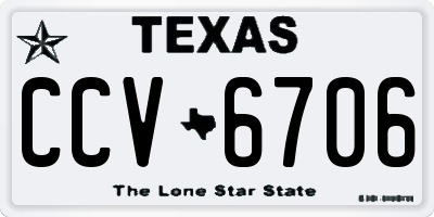 TX license plate CCV6706