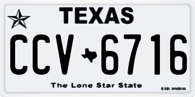 TX license plate CCV6716