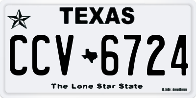 TX license plate CCV6724