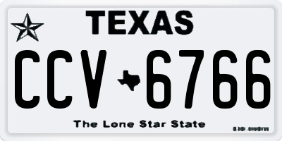 TX license plate CCV6766