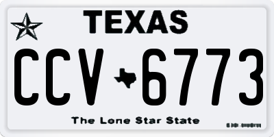 TX license plate CCV6773