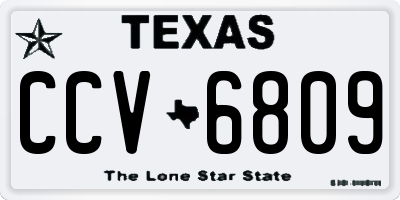 TX license plate CCV6809