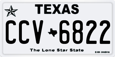 TX license plate CCV6822
