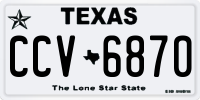 TX license plate CCV6870