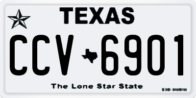 TX license plate CCV6901