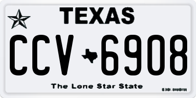TX license plate CCV6908