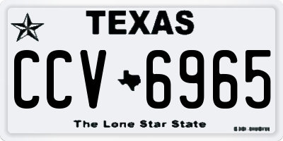 TX license plate CCV6965