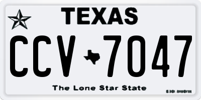 TX license plate CCV7047
