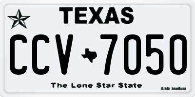 TX license plate CCV7050