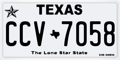 TX license plate CCV7058