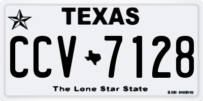 TX license plate CCV7128