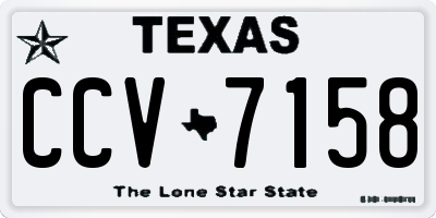 TX license plate CCV7158