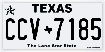 TX license plate CCV7185