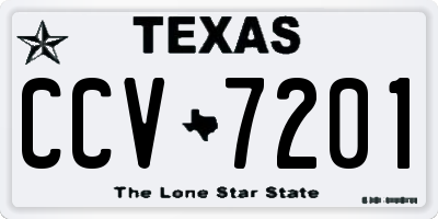TX license plate CCV7201